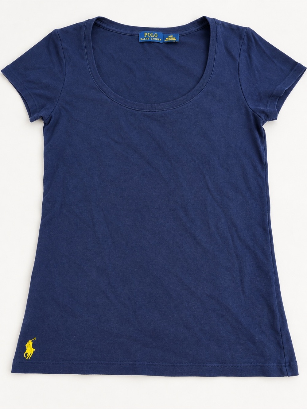 Polo by Ralph Lauren Navy Scoop Neck Short Sleeve Tee with Yellow Pony